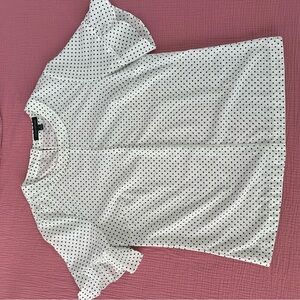 Banana Republic Polka Dot Blouse Ruffled Sleeves Size S